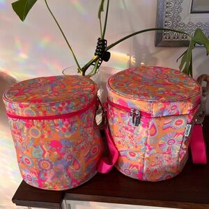 Amika Cooler Bag Insulated Soft Collapsible Lunch Multicolor 2 bags included